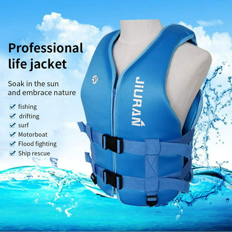TureClos Summer Life Jacket Adult Buoyancy Vest Children Diving Training  Breathable Neoprene Buoyancy Life Vest