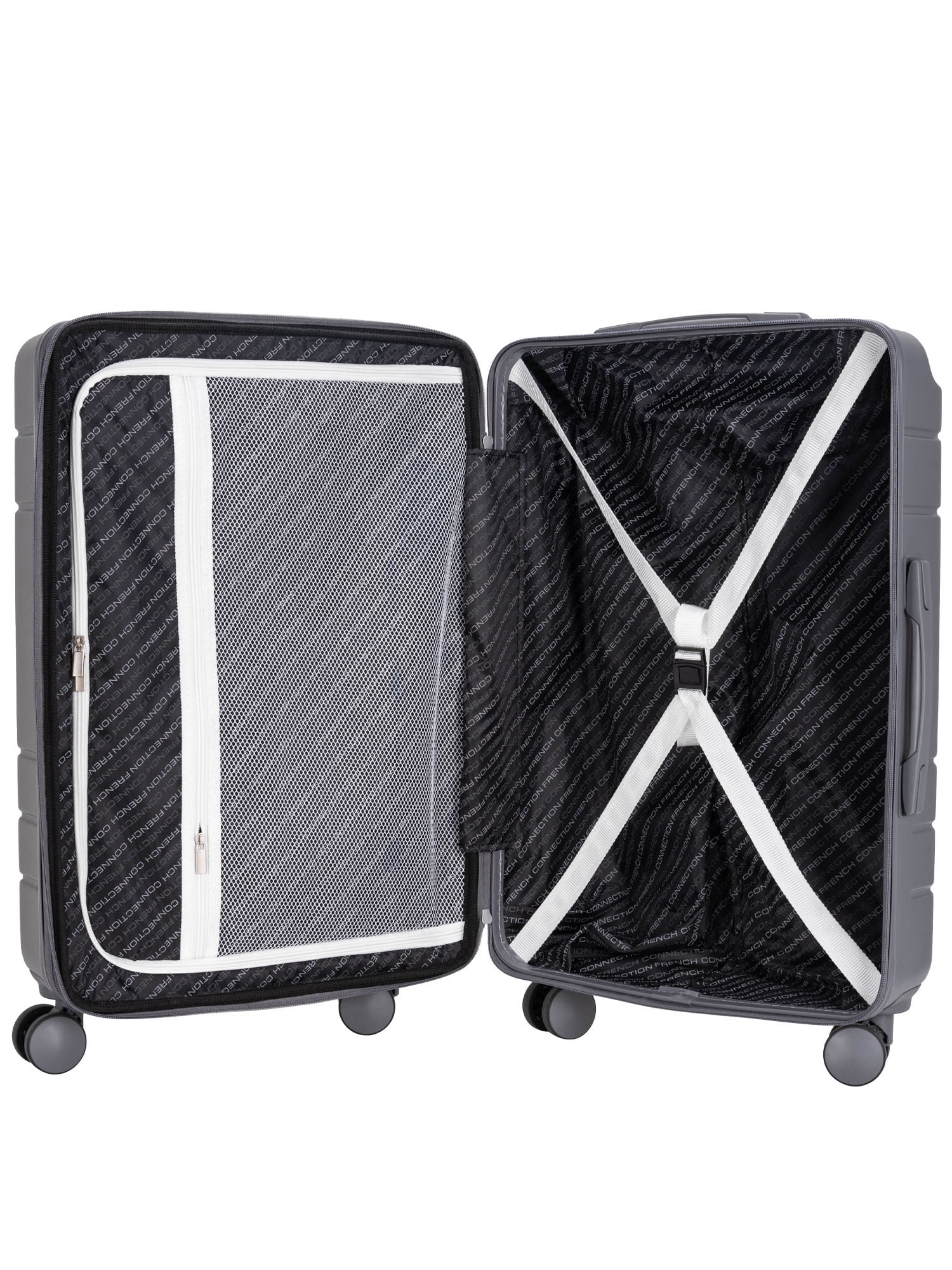 French Connection 3-Piece Wing-On™ Expandable Rolling Luggage Set, Quiet Shade