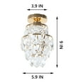 thumbnail image 3 of Daiosportswear Clearnance Mini Chandelier Crystal Ceiling Light Semi Flush Mount Ceiling Lighting Fixture Modern Crystal Ceiling Lamp, 3 of 7