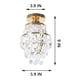 thumbnail image 3 of Lámpara de techo de cristal de araña, lámpara de techo de montaje semi-montado, lámpara de techo de cristal moderna, ventilador de techo, 3 of 7
