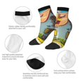 thumbnail image 5 of Pofeuu Cozy Cartoon Backyard Print 30cm Socks, Adult Running Hiking Socks for Youth and Adult, 5 of 7