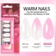 thumbnail image 4 of Uñas a presión con diseños, lindas uñas acrílicas de cobertura completa, uñas postizas brillantes con degradado, uñas postizas de forma mediana con barra de pegamento, uñas artificiales, 4 of 4