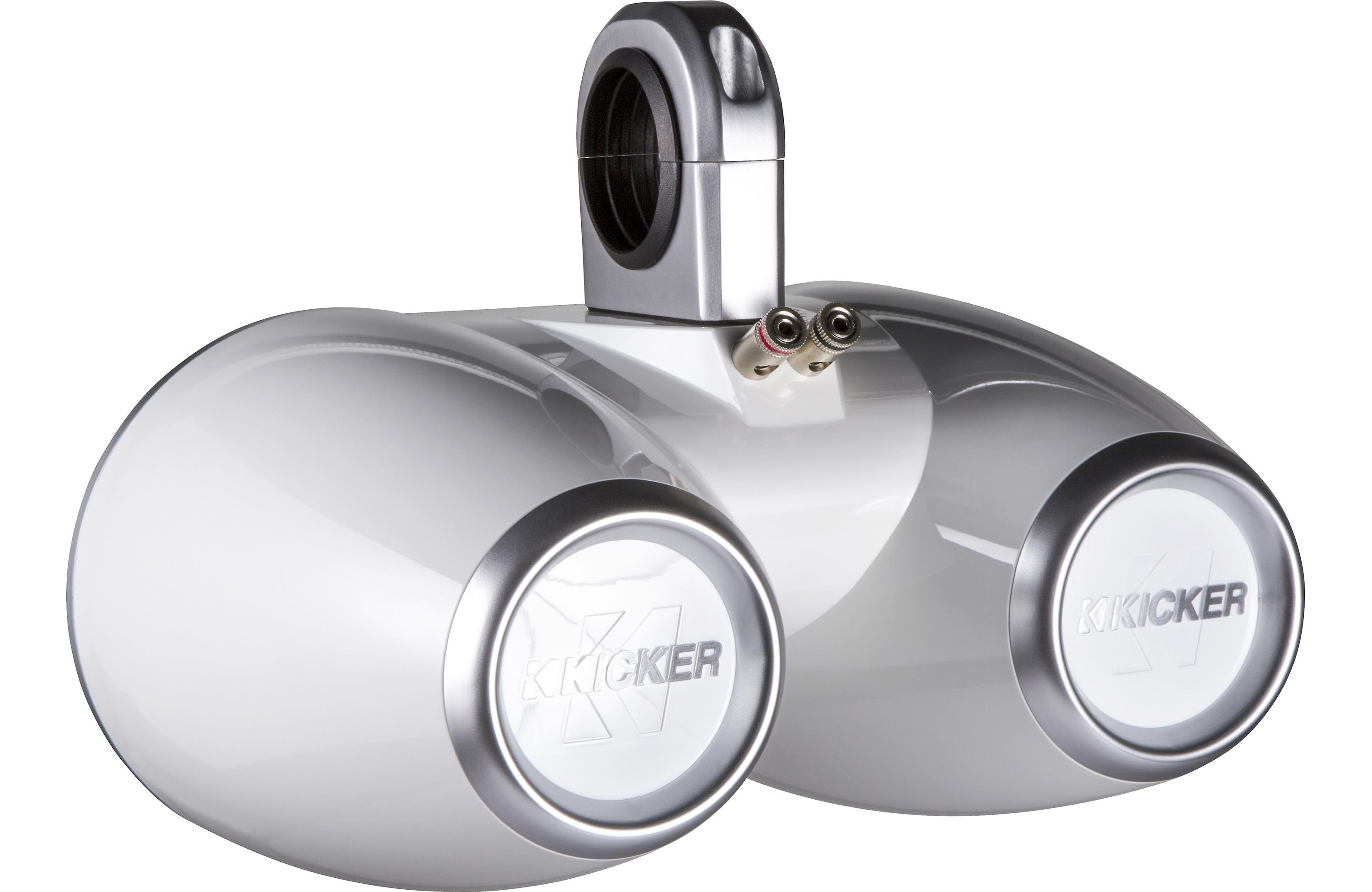 White Kicker Dual Wake Tower System with 4 Kicker 6.5" Marine Speakers - image 3 of 6