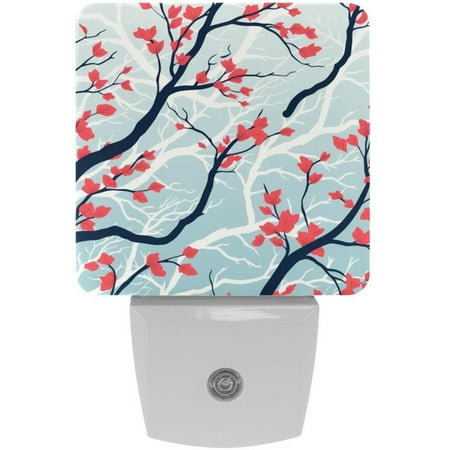 

Tree LED Square Night Light - Modern and Stylish Plug-in Lamp for Bedside or Hallway - Energy Efficient and Soft Glow Indoor Lighting