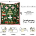 thumbnail image 3 of Blanket for Men Women,Green Winter Holiday Festival Cute Nutcracker Xmas Tree Throws,Soft Warm Flannel Fleece Blankets for Home Living Room Bed Chair Decor 60x50, 3 of 7