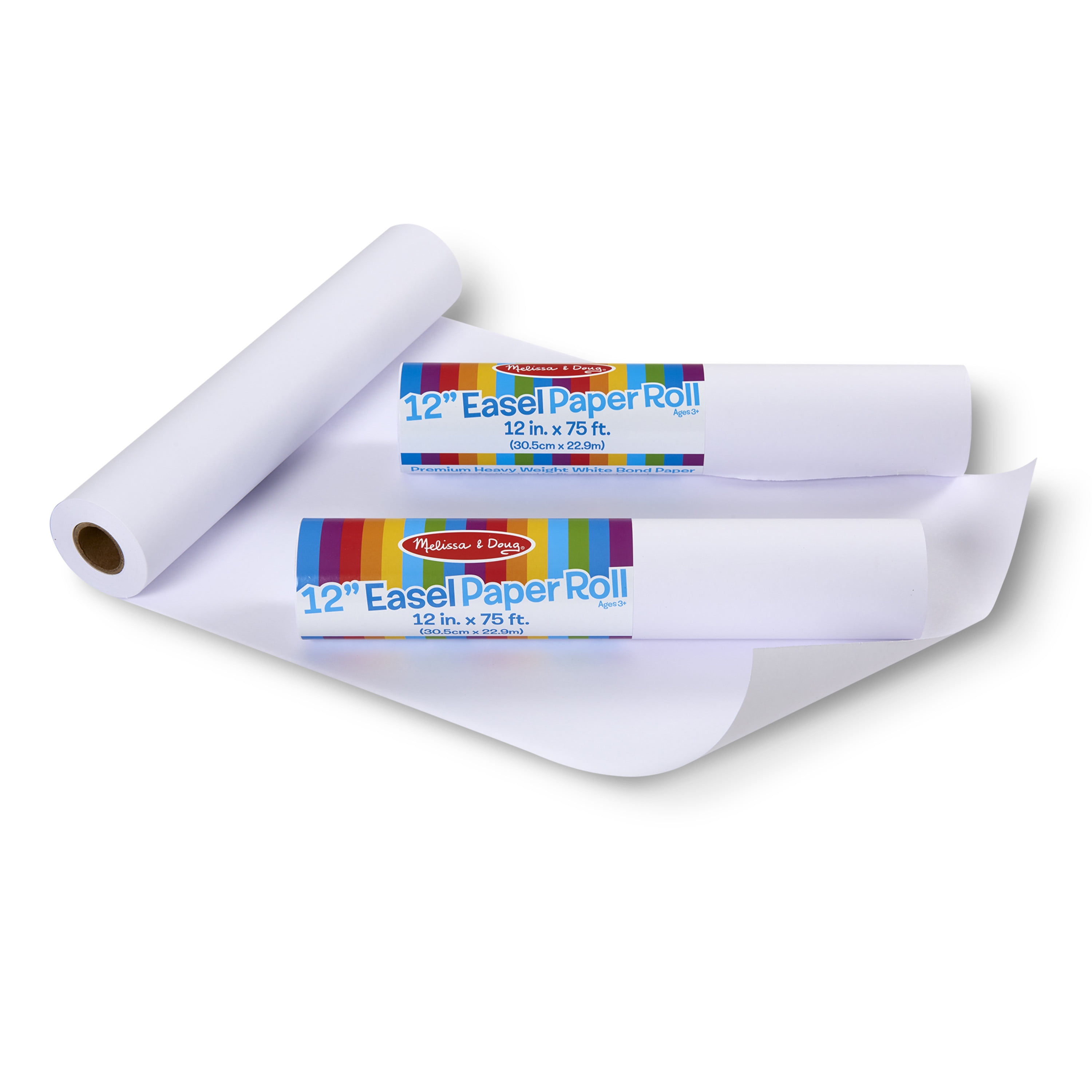  Melissa & Doug Tabletop Easel Paper Roll (12 inches x 75 feet)  - 2-Pack : Arts, Crafts & Sewing