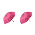 thumbnail image 4 of Billuyoard Paraguas de sol para mujer, Color sólido, bonito reemplazo exquisito, portátil, impermeable, para mujer, paraguas de viaje, rosa y Rosa roja 2Conjunto, 4 of 6