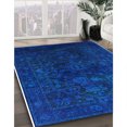 thumbnail image 2 of Ahgly Company Indoor Rectangle Mid-Century Modern Denim Dark Blue Persian Area Rugs, 8' x 12', 2 of 6