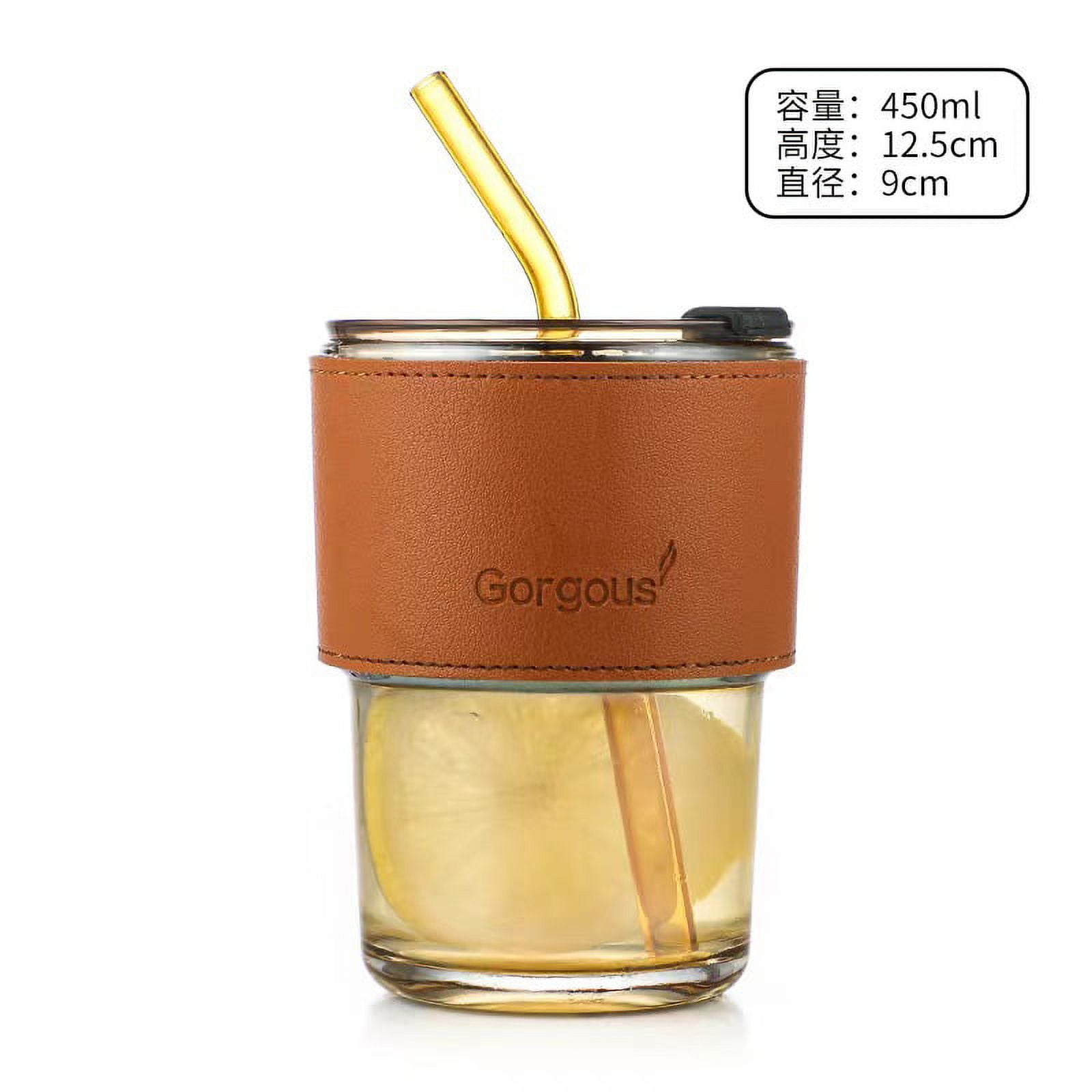 450ml Tumbler Water Glass Iced Coffee Cups with Straw and Lid Sealed Carry  on Glass Coffee Mug Iced Tea Cup - China Cup with Lid and Straw and Iced Coffee  Cup price