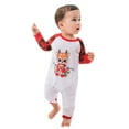 thumbnail image 4 of URMAGIC Matching Family Pajamas Sets Christmas Pj's with Lettler Print and Cartoon Elk Tee and Bottom Loungewear, 4 of 6