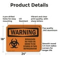 thumbnail image 2 of (2 Pack) Biohazard No Food Or Drink OSHA Warning Sign 24 Inch X 18 Inch Indoor / Outdoor Rust-Free Aluminum Metal Signs for Workplace, Workshop, and Construction Site, Made in the USA, 2 of 8