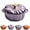 Purple #1 7.8in, variant on Pumpkin Dutch Oven Pot with Lid, 4-Qt Enameled Cast Iron Pot - Non-Stick & Oven Safe, The Ultimate Pumpkin Shaped Dutch Oven for Cooking, Halloween & Thanksgiving Gift(Orange #1 6.3in)