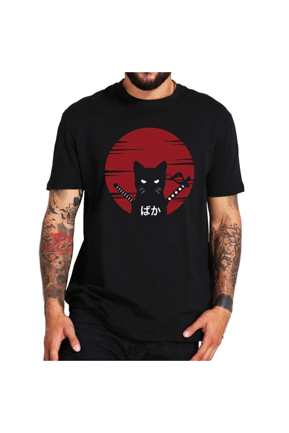 womens t shirts cute cat Graphic short sleeve round neck Tee Japanese Anime catoon T Shirt for Women men