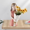 thumbnail image 1 of Estatuilla moderna para , jarrón , decoración para hogar, soporte secas de , estante esculpido, librería, estatua, adornos, Rosa perfecl Estatuilla de niña, 1 of 8