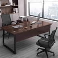 thumbnail image 4 of Monitor Working Office Desk Conference Wooden Keyboard Reception Office Desk Standing Mobile Scrivania Ufficio Lavoro Furnitures My Lux Decor Round, 4 of 21