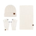 thumbnail image 2 of Rigardu Hat Scarf Gloves Set For Men And Women Beige + One size, 2 of 4