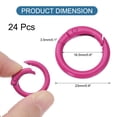 thumbnail image 2 of Uxcell 24 Pcs Anneaux Toriques à Ressort, 0.6 Pouce Clip Rond Petits Anneaux Métalliques Soudés Multi-Usages, Rouge Rose, 2 of 6