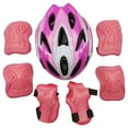 thumbnail image 2 of Advancent Protector de patinaje sobre ruedas ajustable de 7 piezas Juego de cascos para niños pequeños Coderas patinar Tira blanca roja rosa Advancent  OD022039-03, 2 of 6