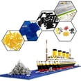thumbnail image 2 of Dsseng Micro Mini Blocks Titanic Model Building Set with 2 Figure  1860 Piece Mini Bricks Toy  Gift for Adults and Kids, 2 of 6