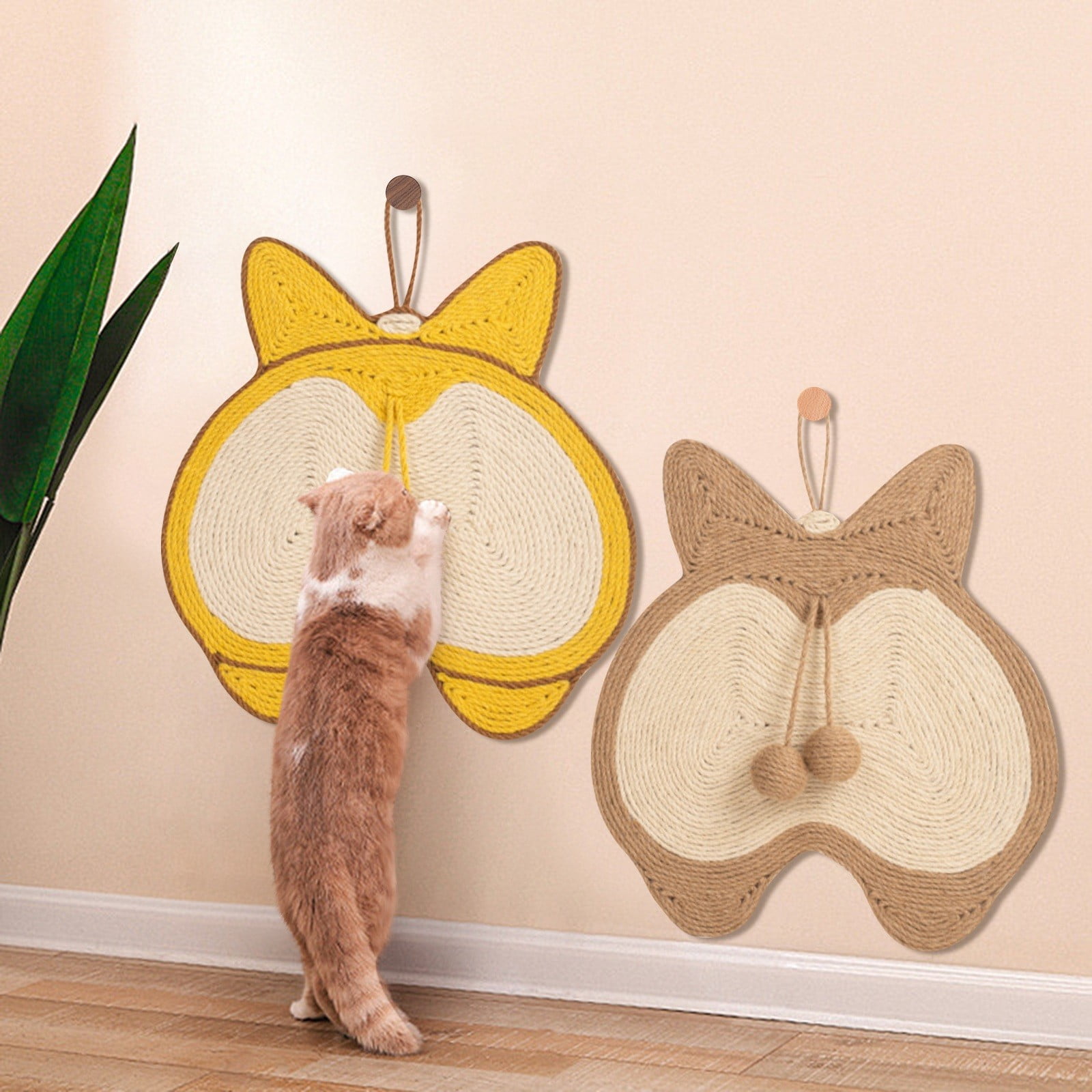 Dog Butt Shaped Sisal Cat Scratching Mat Anti Scratch Board Hangable Cat Scratching Board Pet Toy Walmart