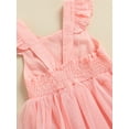thumbnail image 6 of Bagilaanoe Toddler Baby Girl Summer Dress Ruffle Fly Sleeve A-line Princess Dresses 1T 2T 3T 4T 5T 6T Kid Patchwork Tulle Skirt, 6 of 9