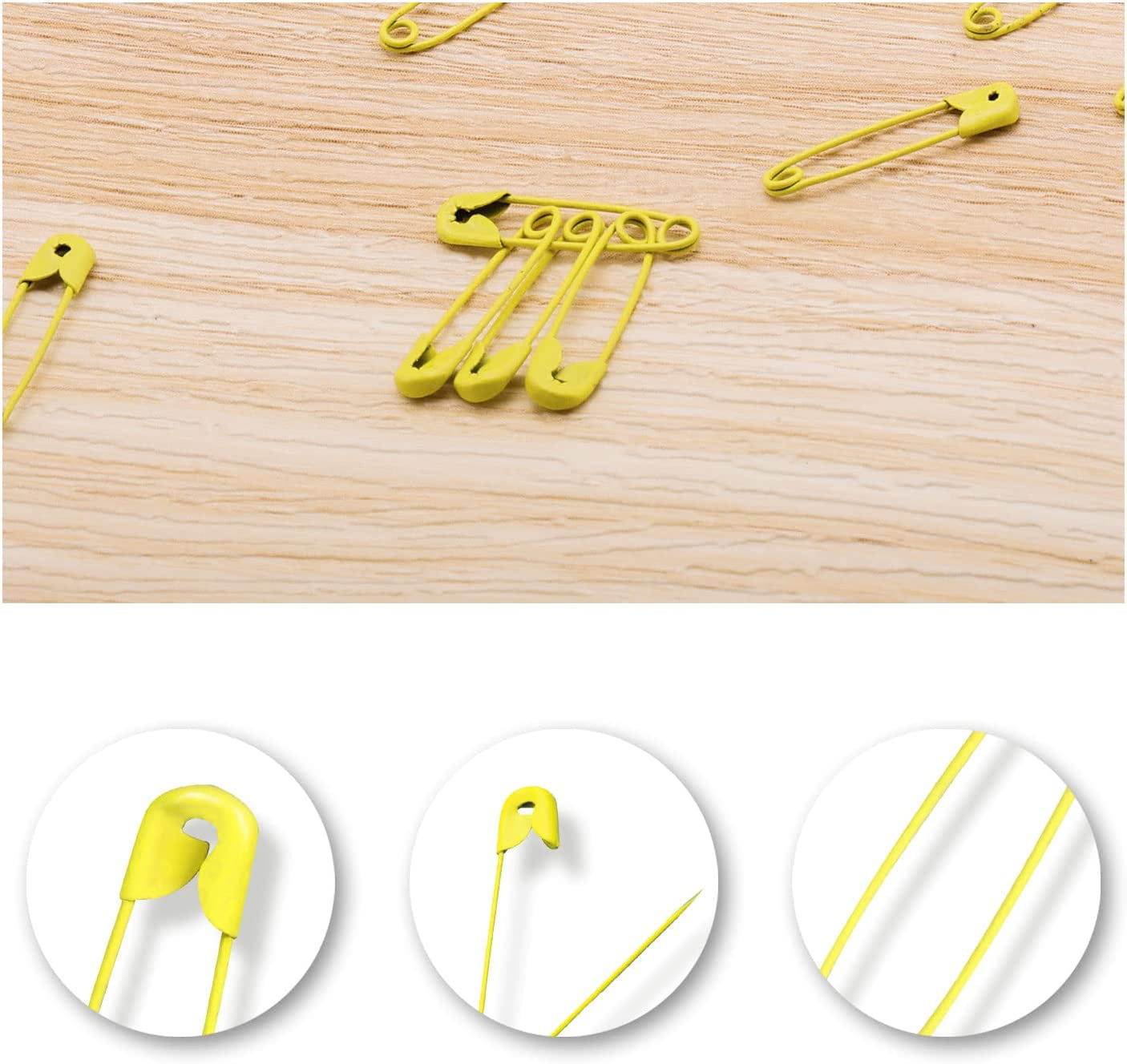 Yellow Safety Pins,Small Safety Pins for Clothes,19mm Metal Mini Saftey Pin for Tag Art Crafting Sewing Jewelry Making (120Pcs/Box)