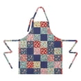 thumbnail image 2 of Pioneer Flower Floral Print Pattern Apron for Women and Men, Cotton Linen Waterproof with Pockets, Adjustable, 33x27 Inch for Kitchen, Gardening, BBQ, Salon, 2 of 6