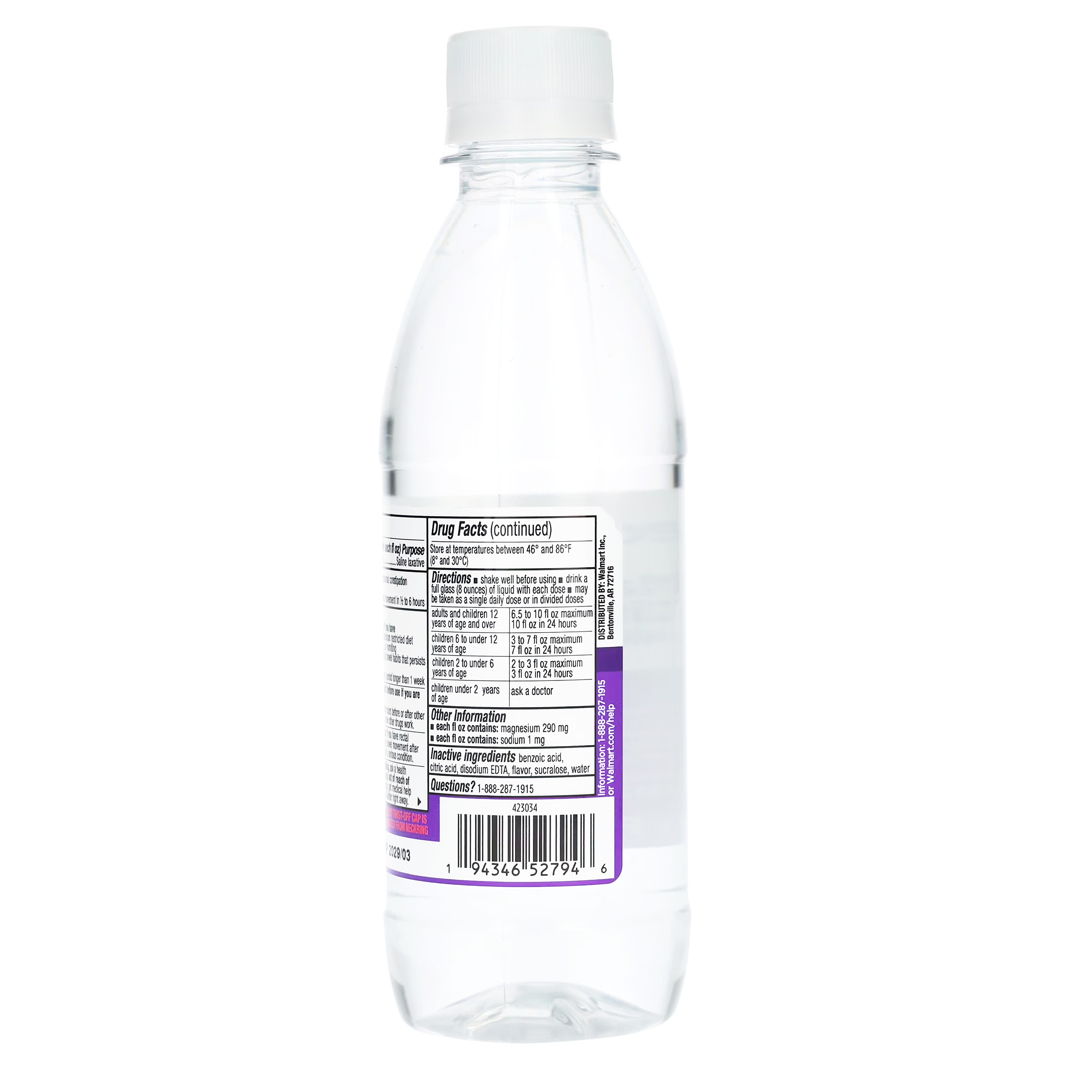 Equate Laxante Salino de Citrato de Magnesio, Sabor Uva, 10 oz 5