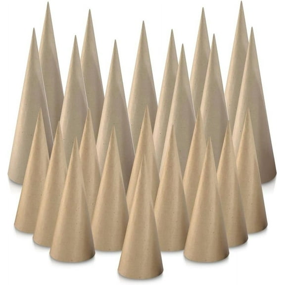Paper Mache Craft Cones Variety Pack (Set of 24)