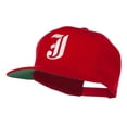 thumbnail image 2 of Old English J Embroidered Flat Bill Cap - Red OSFM, 2 of 5