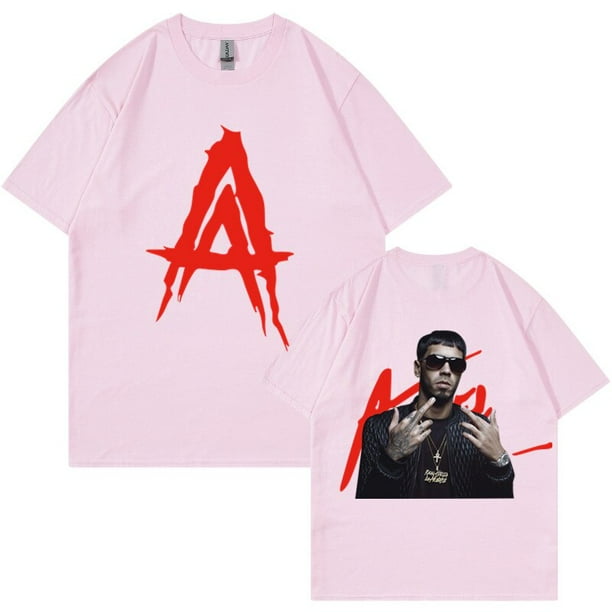 Camisetas estampadas Anuel AA Real Hasta la Muerte para hombres y mujeres, ropa de calle de Hip Hop, camisetas de rapero de moda, camisetas sueltas de algodón