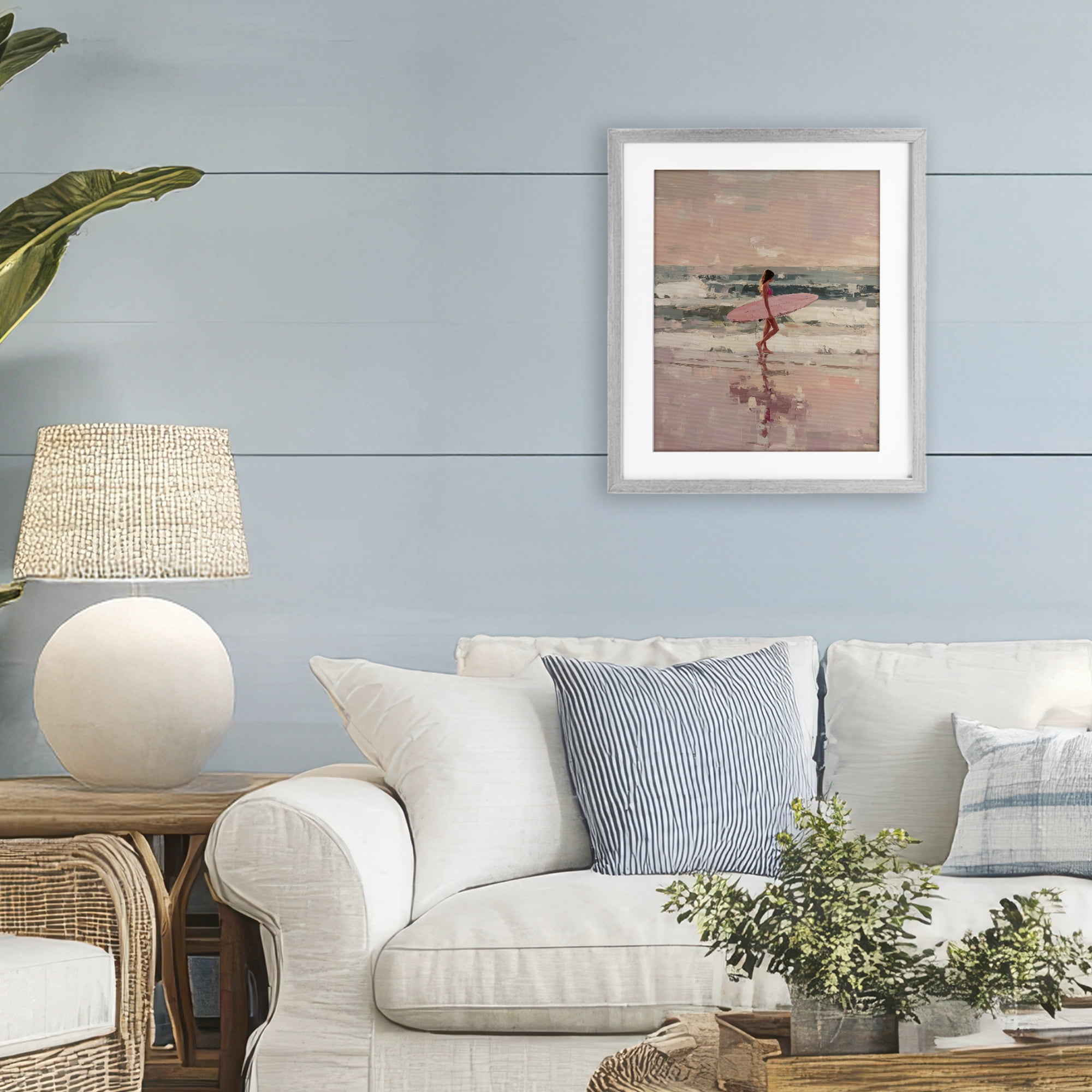 Stupell Industries Rider Of The Waves Gray Framed Print Under Glass, design by Svetlana Aleynikova