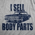 thumbnail image 2 of Mens I Sell Body Parts T Shirt Funny Mechanic Car Lover Joke Tee for Guys Graphic Tees, 2 of 7