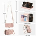 thumbnail image 2 of Floral Embossed Zipper Wallet Case for Samsung Galaxy A26 5G, Soft TPU and PU Leather with Lanyard & Card Slots & Kickstand & Magnetic Clasp, Shockproof Drop Protective Rugged Case Cover, Rosegold, 2 of 13