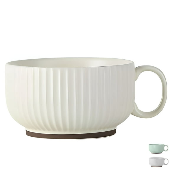 ACDANC Soup Cups with Handles,Ceramic Bouillon Cups,Microwave Soup Bowl,Soup Mug,Breakfast Bowl