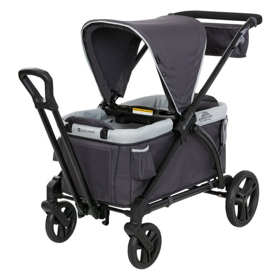 Baby Trend Expedition 2-in-1 Stroller Wagon, Large Cargo, Liberty Midnight Black