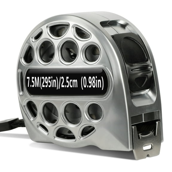 Tape Measure 25FT/7.5M Stainless Steel Measuring Tape with Double Sided Scale Waterproof Retractable Measure Ruler Handy Measurement Tape for Construction Household Woodworking