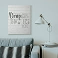 thumbnail image 2 of Stupell Industries Drop Your Drawers Bathroom Laundry Black And White Design Canvas Wall Art by Kimberly Allen, 2 of 6