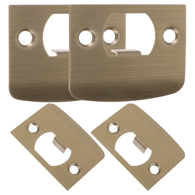 HINTRMENT 4 Pcs Plaque de Porte Universelle en Acier Inoxydable Doré Option Sécurisée