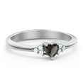 thumbnail image 1 of Birthstone Heart Ring with Shoulder Accents - Smokey Quartz (June), 1 of 4