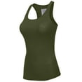 thumbnail image 2 of J. METHOD Women's Tank Top Sleeveless Racerback Basic Stretch Comfy Slim Fitted Ribbed Knit Tops Workout Yoga T Shirt NEWT386 Army Green 3X, 2 of 6
