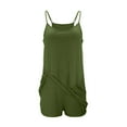thumbnail image 5 of BLVB Womens Athletic Dress Mini Dress Built in Shorts Summer Workout Romper Dress Sleeveless Spaghetti Straps Trendy Outfit, 5 of 7