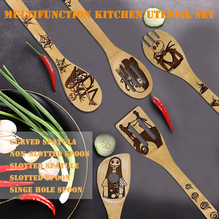 Kitchen Product Wooden Spoons Spatula Set Themed Cooking Utensils Non Stick  Carve Spoons Burned Cookware Kitchen Gadget Kit Housewarming Gift Chef  Present Funny Kitchen Decor Dinnerware Khaki 