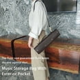 thumbnail image 3 of Flute Case Handbag Storage Bag Musical Synthetic Leather Lightweight Exterior Pocket Instrument Carrying Accessories, 3 of 8