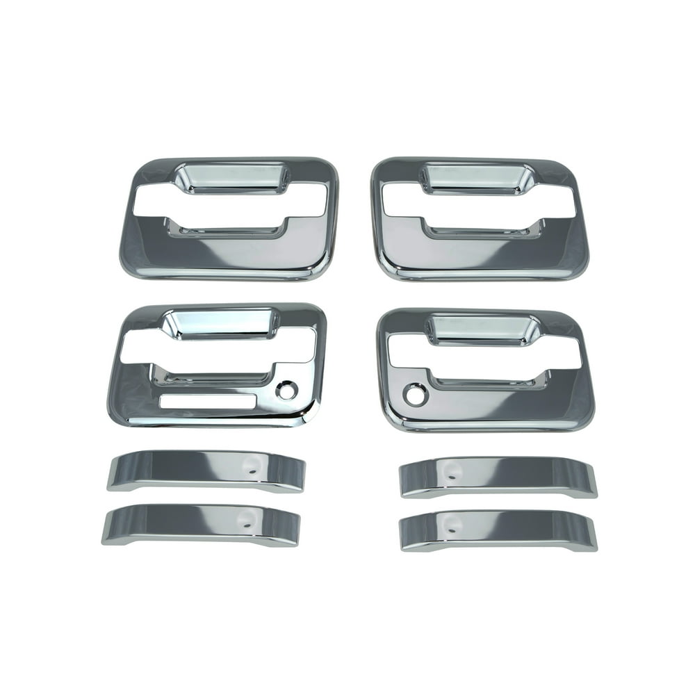 0414 Ford F150 Black Chrome Door Handle Cover 4D W/ Keypad & W