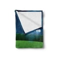 thumbnail image 2 of Sports Soft Flannel Fleece Throw Blanket, Cartoonish Scene of Stadium with Heavy Spots and Fild Match Game Baseball Themed, Cozy Plush for Indoor and Outdoor Use, 50" x 70", Multicolor, by Ambesonne, 2 of 5