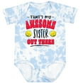 thumbnail image 3 of Inktastic That's My Awesome Sister out There with Softballs Boys or Girls Baby Bodysuit, 3 of 5
