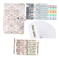 thumbnail image 4 of de carpeta de presupuesto A6, hoja de presupuesto en efectivo, bolsillos transparentes de PVC con pegatinas, carpeta de cuaderno para Plata Macarena cuaderno de facturas, 4 of 8