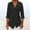 Black, variant on SDNall Women's Casual Loose Solid Color Lapel Shirt Top