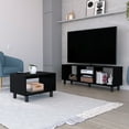 thumbnail image 2 of Nmkwnr Wood Coffee Table TV Stand Set for Living Room, Office, Black, 2 of 6